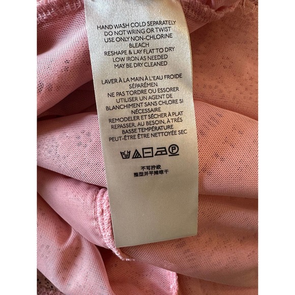 Anthropologie Daily Practice Linden Lace Mock Neck Top Pink Women's Size Medium - Picture 6 of 10